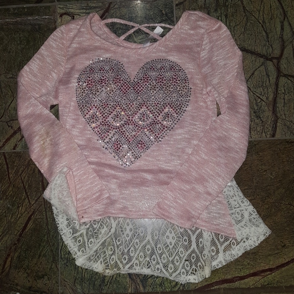 3 piece Girls  pink fall shirt set